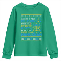 Funny Ugly Hanukkah Youth Sweatshirt Imagine Your Cellphone Chanukah Jewish - Wonder Print Shop