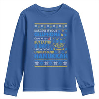 Funny Ugly Hanukkah Youth Sweatshirt Imagine Your Cellphone Chanukah Jewish - Wonder Print Shop