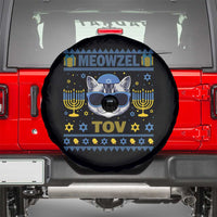 Cat Hanukkah Spare Tire Cover Meowzel Tov Jewish Cat Owner Ugly Chanukah - Wonder Print Shop