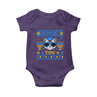 Cat Hanukkah Baby Onesie Meowzel Tov Jewish Cat Owner Ugly Chanukah - Wonder Print Shop