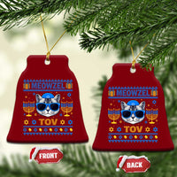 Cat Hanukkah Ceramic Ornament Meowzel Tov Jewish Cat Owner Ugly Chanukah - Wonder Print Shop