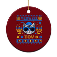 Cat Hanukkah Ceramic Ornament Meowzel Tov Jewish Cat Owner Ugly Chanukah - Wonder Print Shop