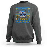 Cat Hanukkah Sweatshirt Meowzel Tov Jewish Cat Owner Ugly Chanukah - Wonder Print Shop
