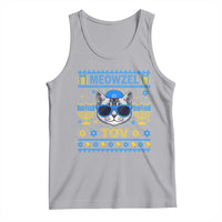 Cat Hanukkah Tank Top Meowzel Tov Jewish Cat Owner Ugly Chanukah - Wonder Print Shop