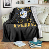 Bruh Hanukkah Throw Blanket Funny Dabbing Dreidel Love Jewish Chanukah Jew Gift - Wonder Print Shop