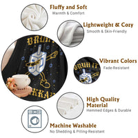 Bruh Hanukkah Throw Blanket Funny Dabbing Dreidel Love Jewish Chanukah Jew Gift - Wonder Print Shop