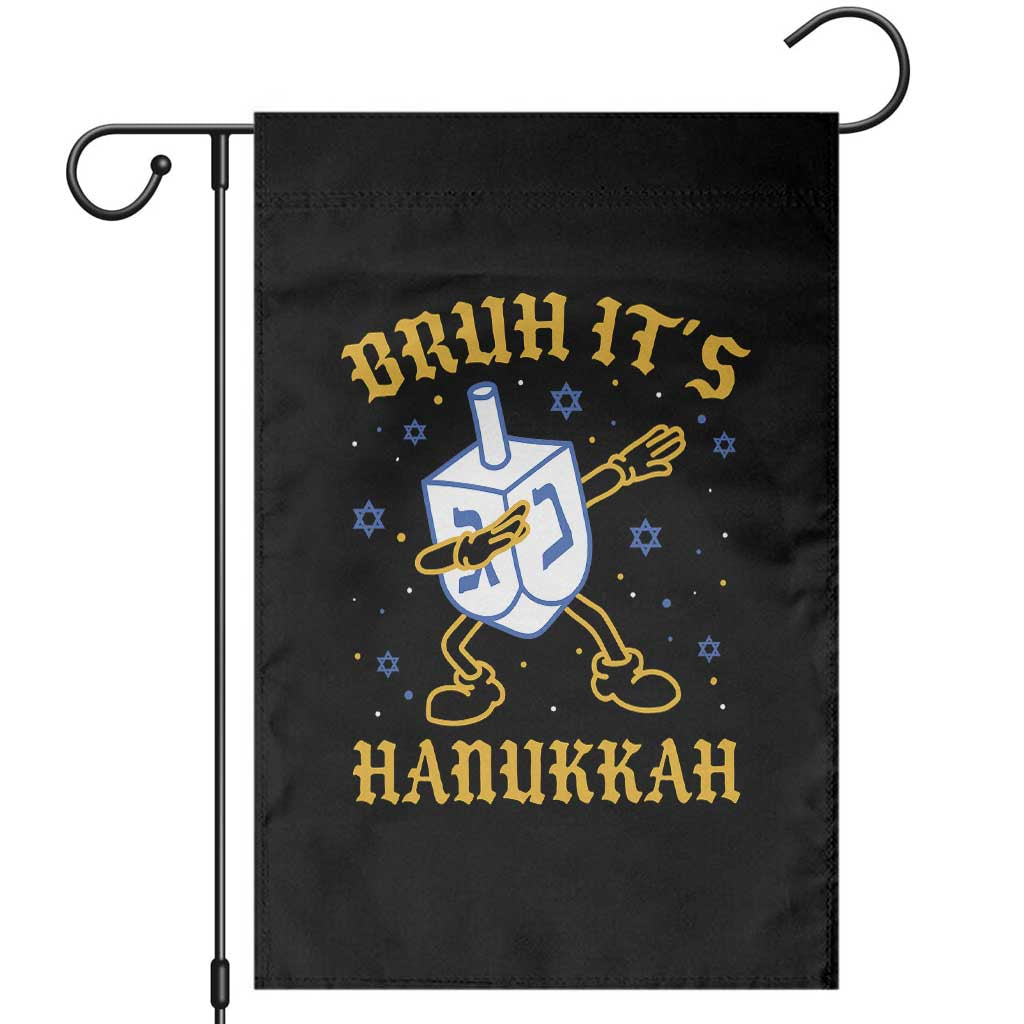 Bruh Hanukkah Garden Flag Funny Dabbing Dreidel Love Jewish Chanukah Jew Gift - Wonder Print Shop
