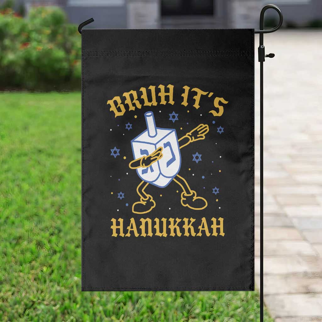 Bruh Hanukkah Garden Flag Funny Dabbing Dreidel Love Jewish Chanukah Jew Gift - Wonder Print Shop