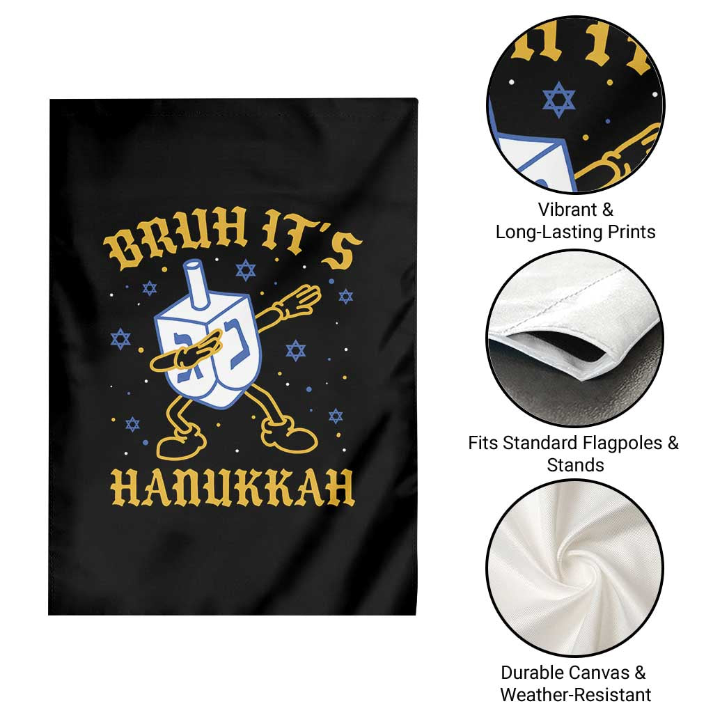 Bruh Hanukkah Garden Flag Funny Dabbing Dreidel Love Jewish Chanukah Jew Gift - Wonder Print Shop