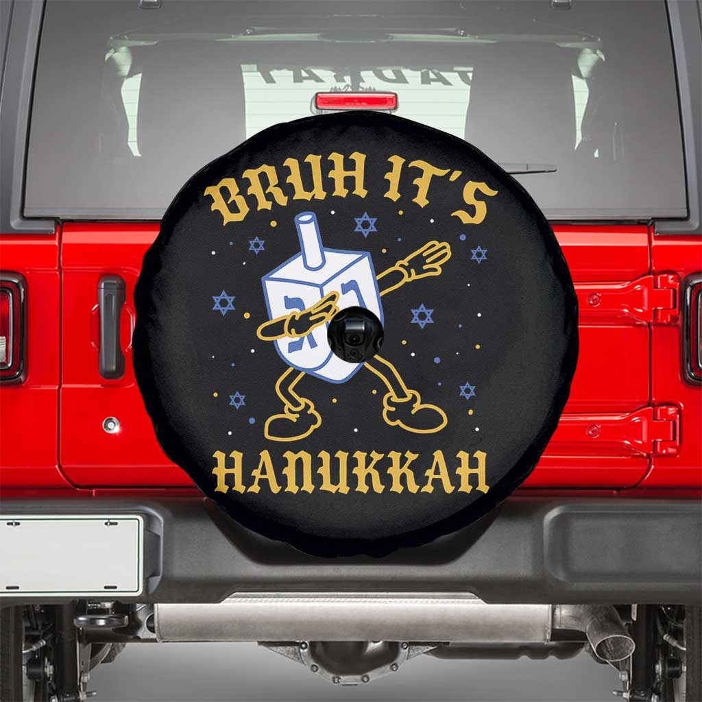 Bruh Hanukkah Spare Tire Cover Funny Dabbing Dreidel Love Jewish Chanukah Jew Gift - Wonder Print Shop