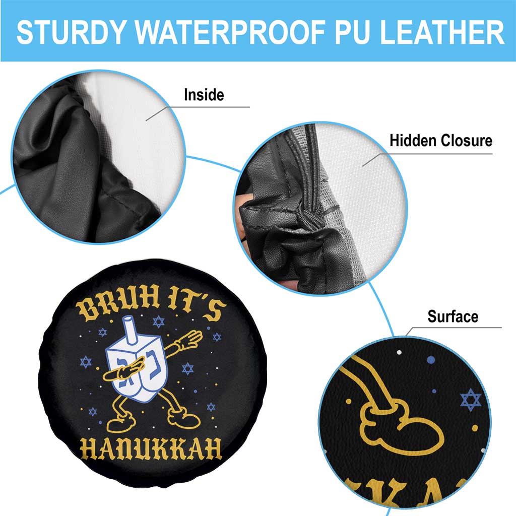 Bruh Hanukkah Spare Tire Cover Funny Dabbing Dreidel Love Jewish Chanukah Jew Gift - Wonder Print Shop