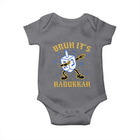 Bruh Hanukkah Baby Onesie Funny Dabbing Dreidel Love Jewish Chanukah Jew Gift - Wonder Print Shop