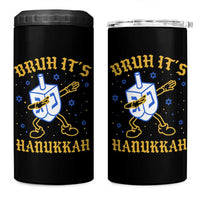 Bruh Hanukkah 4 in 1 Can Cooler Tumbler Funny Dabbing Dreidel Love Jewish Chanukah Jew Gift - Wonder Print Shop