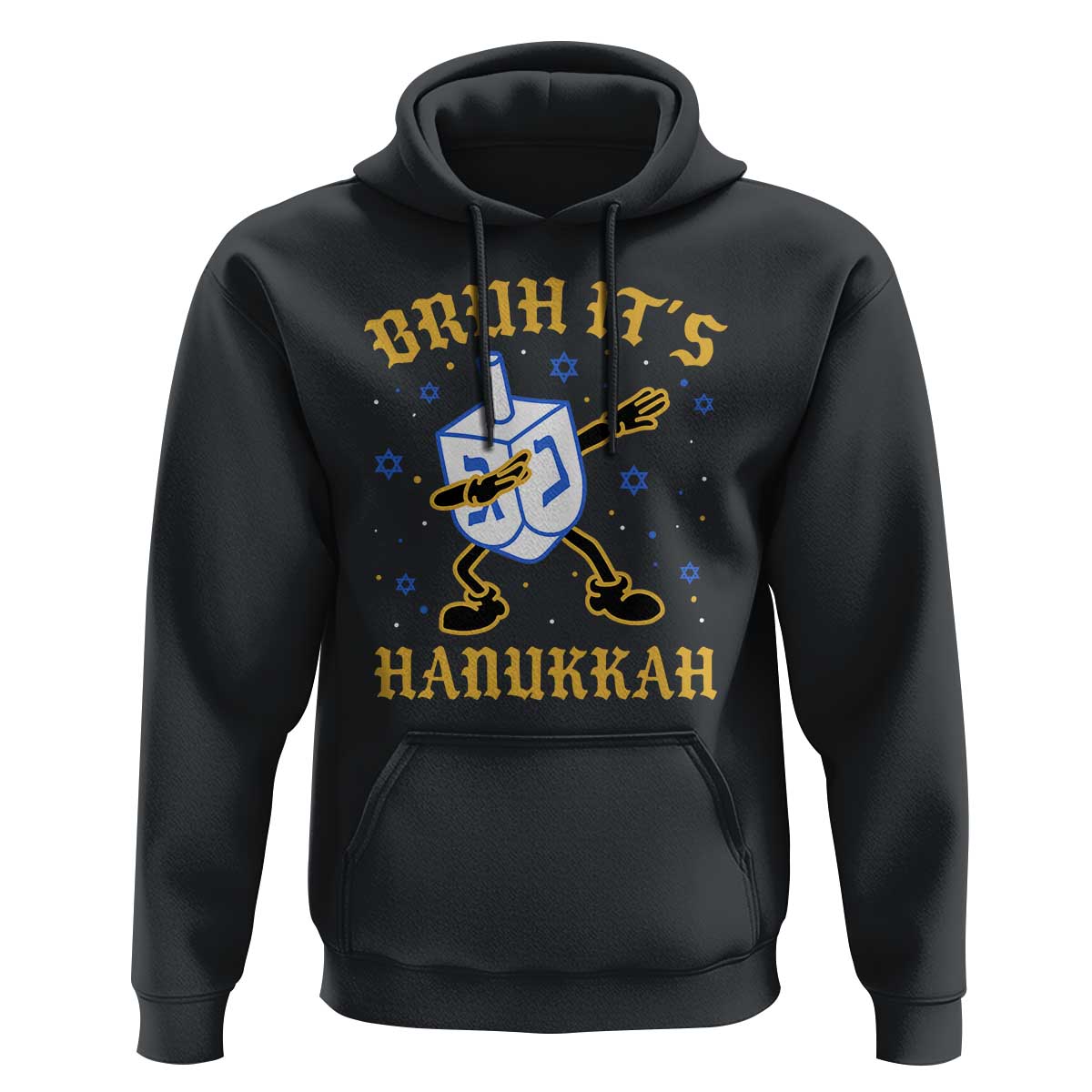 Bruh Hanukkah Hoodie Funny Dabbing Dreidel Love Jewish Chanukah Jew Gift - Wonder Print Shop
