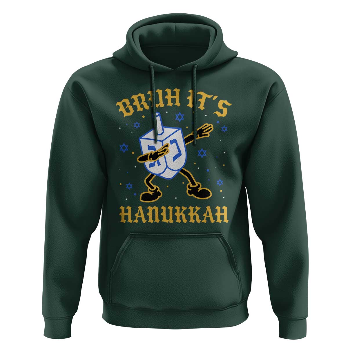 Bruh Hanukkah Hoodie Funny Dabbing Dreidel Love Jewish Chanukah Jew Gift - Wonder Print Shop