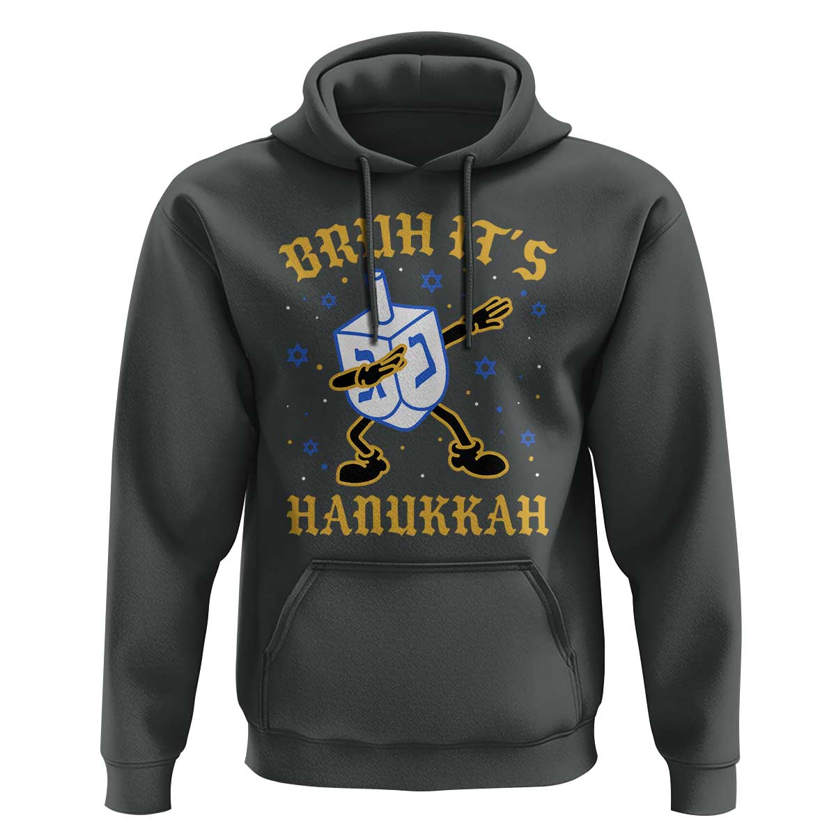 Bruh Hanukkah Hoodie Funny Dabbing Dreidel Love Jewish Chanukah Jew Gift - Wonder Print Shop