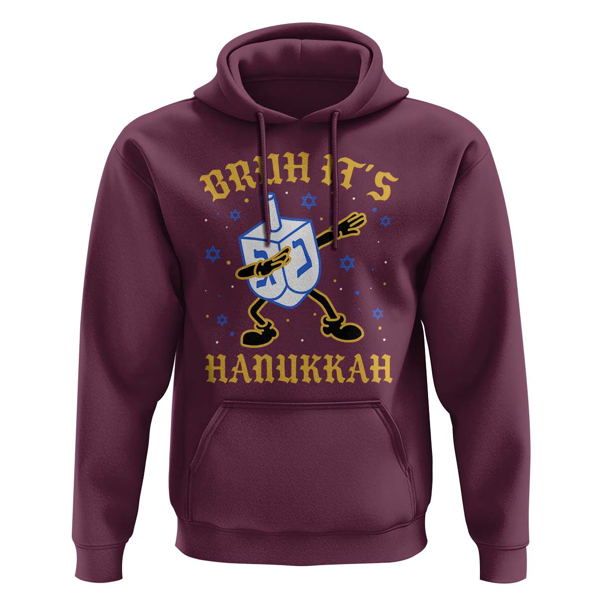 Bruh Hanukkah Hoodie Funny Dabbing Dreidel Love Jewish Chanukah Jew Gift - Wonder Print Shop