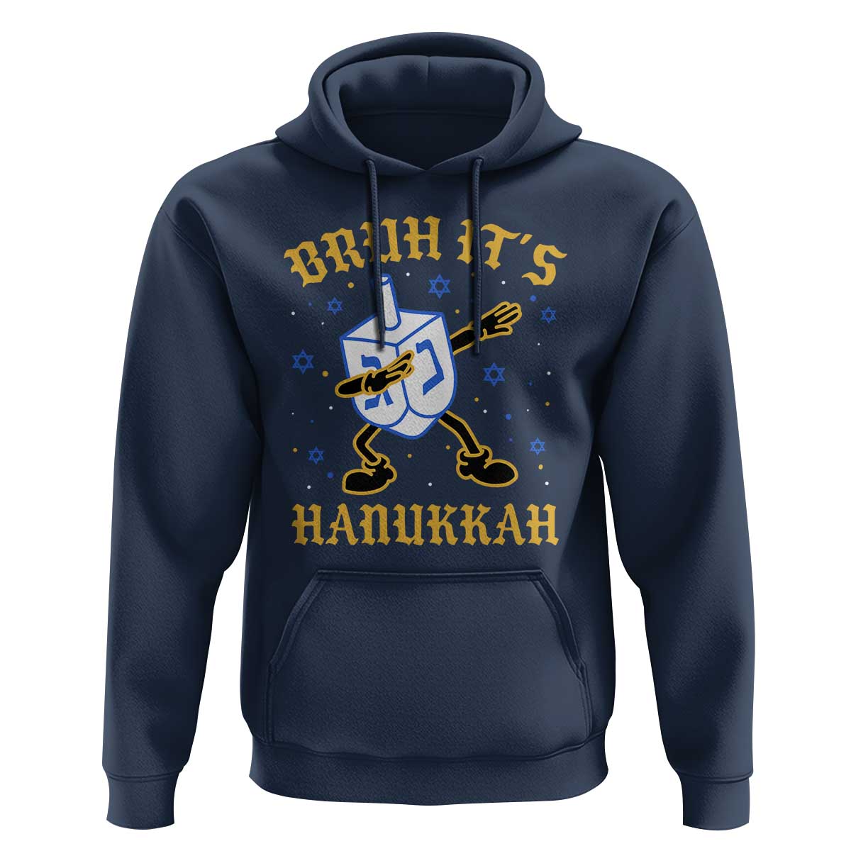 Bruh Hanukkah Hoodie Funny Dabbing Dreidel Love Jewish Chanukah Jew Gift - Wonder Print Shop
