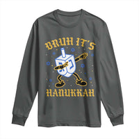 Bruh Hanukkah Long Sleeve Shirt Funny Dabbing Dreidel Love Jewish Chanukah Jew Gift - Wonder Print Shop