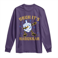 Bruh Hanukkah Long Sleeve Shirt Funny Dabbing Dreidel Love Jewish Chanukah Jew Gift - Wonder Print Shop