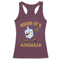Bruh Hanukkah Racerback Tank Top Funny Dabbing Dreidel Love Jewish Chanukah Jew Gift - Wonder Print Shop