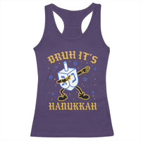 Bruh Hanukkah Racerback Tank Top Funny Dabbing Dreidel Love Jewish Chanukah Jew Gift - Wonder Print Shop