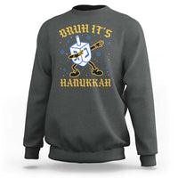 Bruh Hanukkah Sweatshirt Funny Dabbing Dreidel Love Jewish Chanukah Jew Gift - Wonder Print Shop