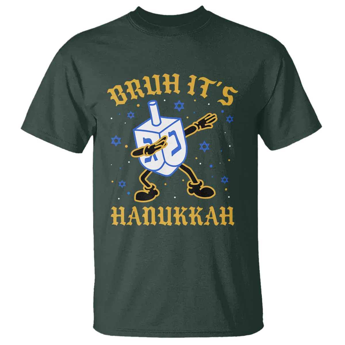 Bruh Hanukkah T Shirt Funny Dabbing Dreidel Love Jewish Chanukah Jew Gift - Wonder Print Shop