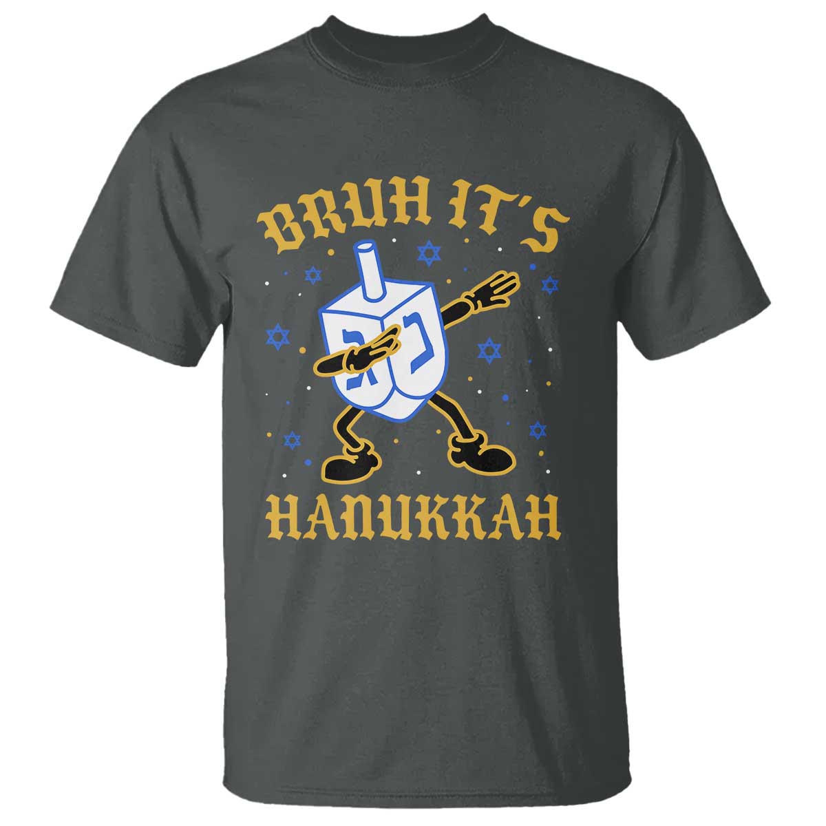 Bruh Hanukkah T Shirt Funny Dabbing Dreidel Love Jewish Chanukah Jew Gift - Wonder Print Shop