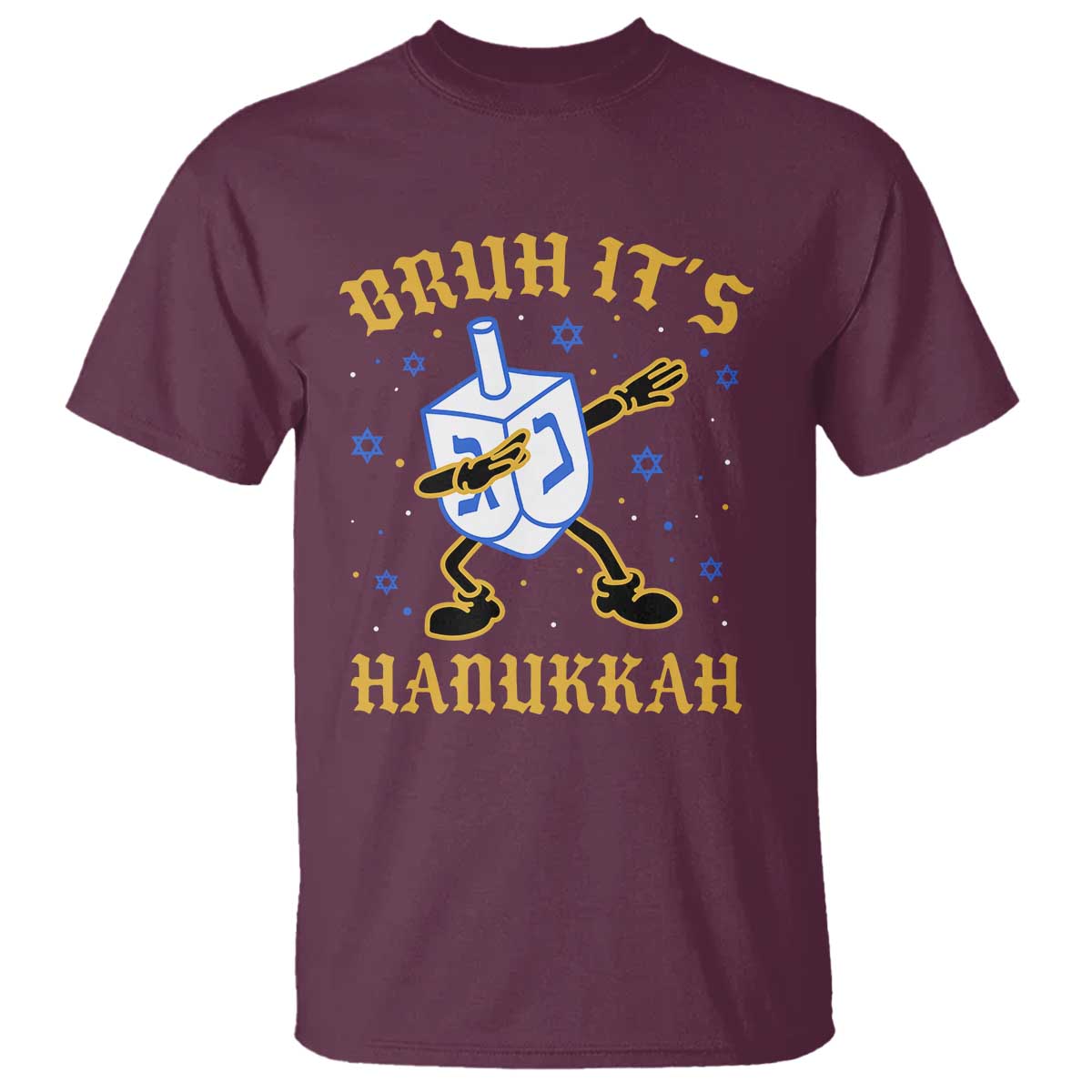 Bruh Hanukkah T Shirt Funny Dabbing Dreidel Love Jewish Chanukah Jew Gift - Wonder Print Shop