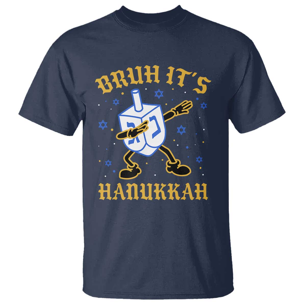 Bruh Hanukkah T Shirt Funny Dabbing Dreidel Love Jewish Chanukah Jew Gift - Wonder Print Shop