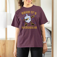 Bruh Hanukkah T Shirt For Women Funny Dabbing Dreidel Love Jewish Chanukah Jew Gift - Wonder Print Shop