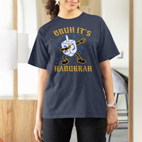 Bruh Hanukkah T Shirt For Women Funny Dabbing Dreidel Love Jewish Chanukah Jew Gift - Wonder Print Shop