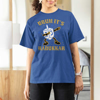 Bruh Hanukkah T Shirt For Women Funny Dabbing Dreidel Love Jewish Chanukah Jew Gift - Wonder Print Shop