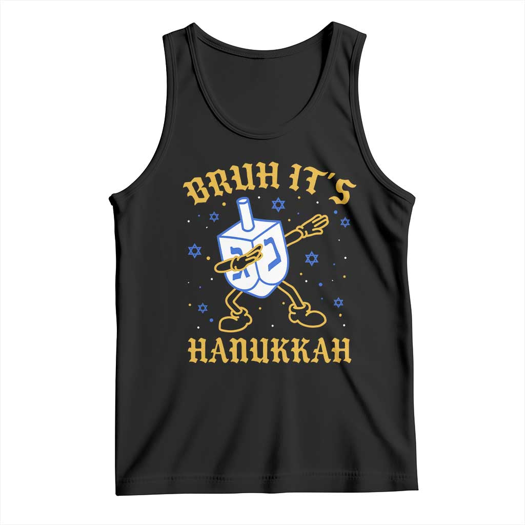 Bruh Hanukkah Tank Top Funny Dabbing Dreidel Love Jewish Chanukah Jew Gift - Wonder Print Shop