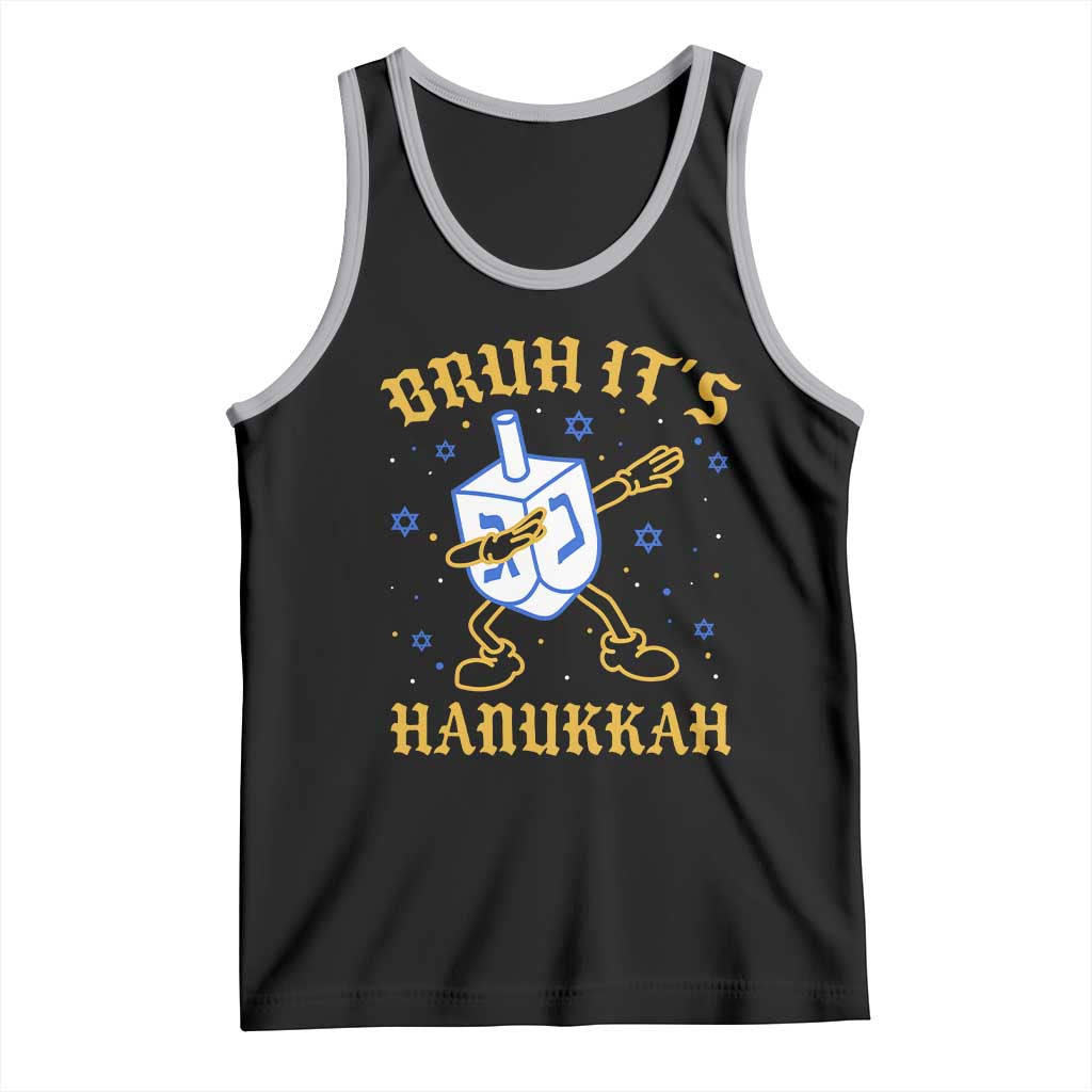 Bruh Hanukkah Tank Top Funny Dabbing Dreidel Love Jewish Chanukah Jew Gift - Wonder Print Shop