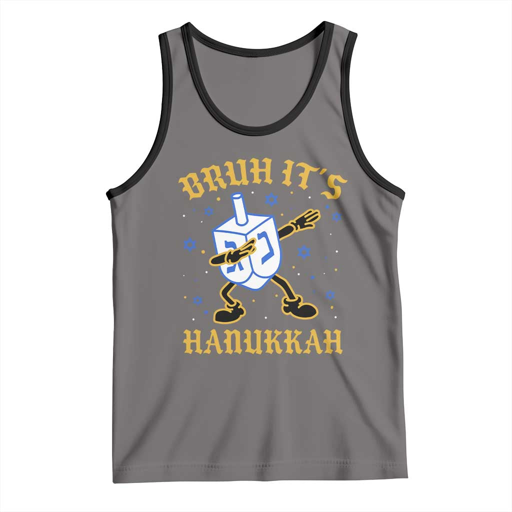 Bruh Hanukkah Tank Top Funny Dabbing Dreidel Love Jewish Chanukah Jew Gift - Wonder Print Shop