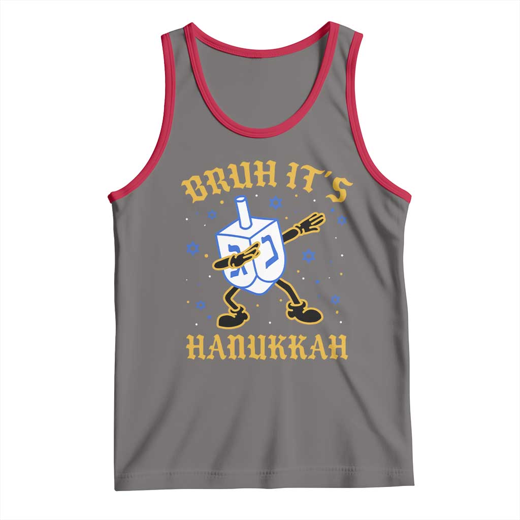 Bruh Hanukkah Tank Top Funny Dabbing Dreidel Love Jewish Chanukah Jew Gift - Wonder Print Shop