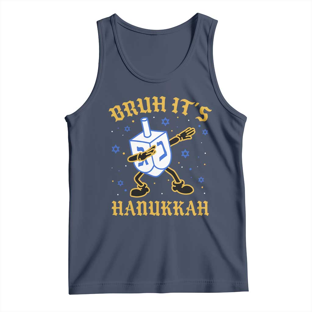 Bruh Hanukkah Tank Top Funny Dabbing Dreidel Love Jewish Chanukah Jew Gift - Wonder Print Shop