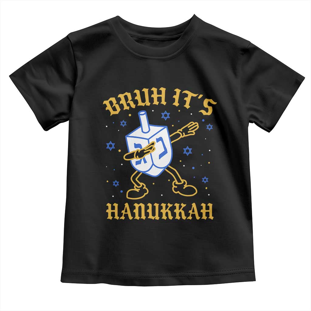 Bruh Hanukkah Toddler T Shirt Funny Dabbing Dreidel Love Jewish Chanukah Jew Gift - Wonder Print Shop