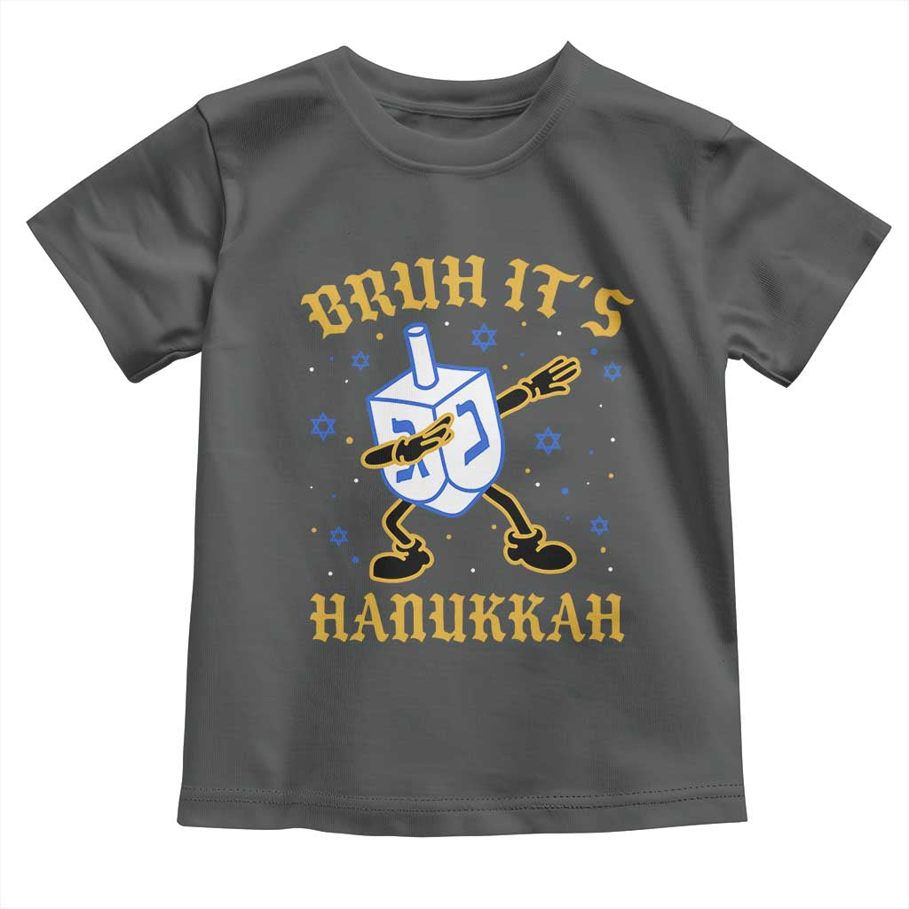 Bruh Hanukkah Toddler T Shirt Funny Dabbing Dreidel Love Jewish Chanukah Jew Gift - Wonder Print Shop