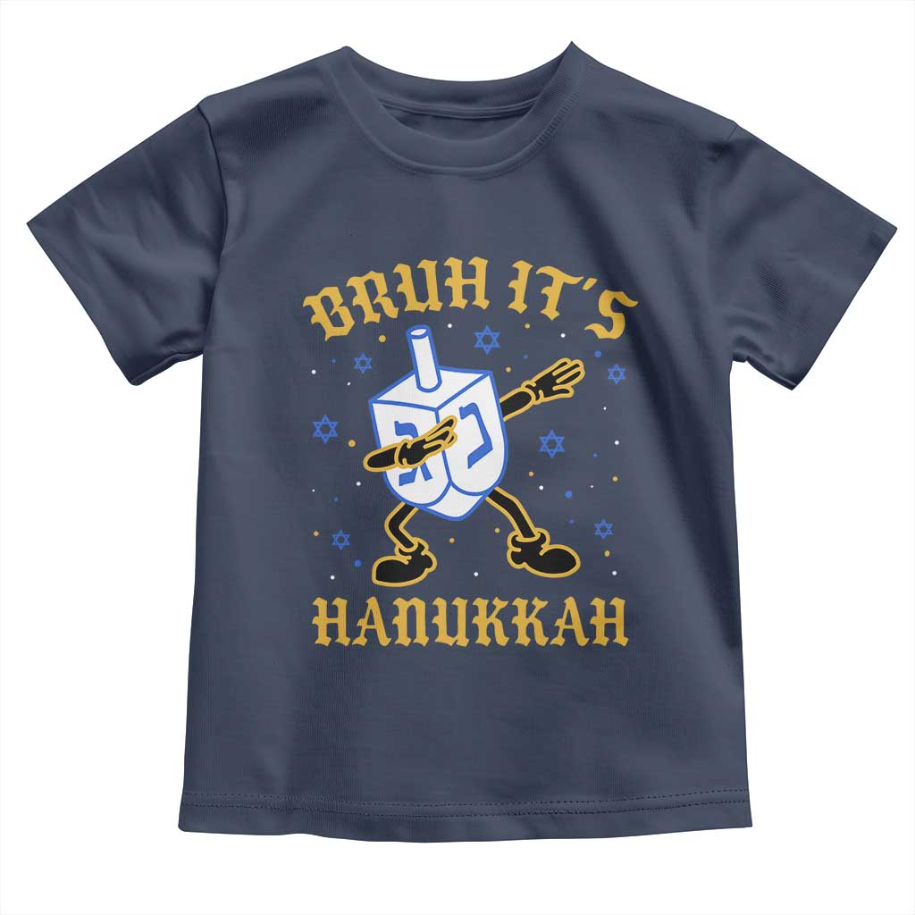 Bruh Hanukkah Toddler T Shirt Funny Dabbing Dreidel Love Jewish Chanukah Jew Gift - Wonder Print Shop