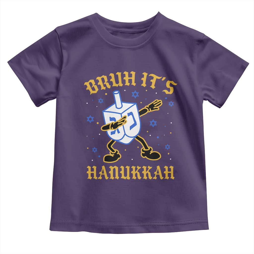 Bruh Hanukkah Toddler T Shirt Funny Dabbing Dreidel Love Jewish Chanukah Jew Gift - Wonder Print Shop