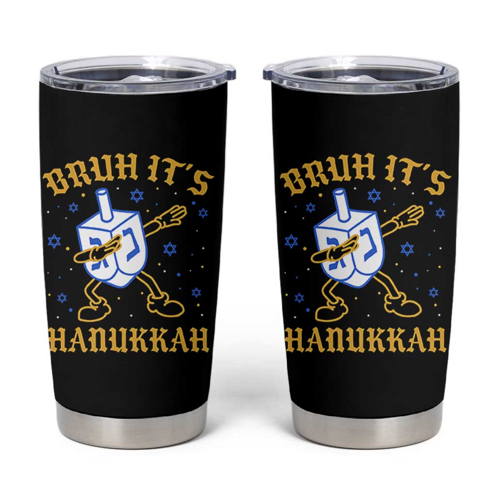 Bruh Hanukkah Tumbler Cup Funny Dabbing Dreidel Love Jewish Chanukah Jew Gift - Wonder Print Shop