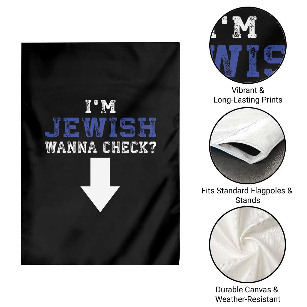 Funny Jewish Garden Flag Im Jewish Wanna Check - Wonder Print Shop