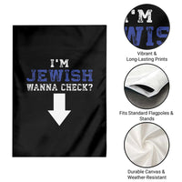 Funny Jewish Garden Flag Im Jewish Wanna Check - Wonder Print Shop