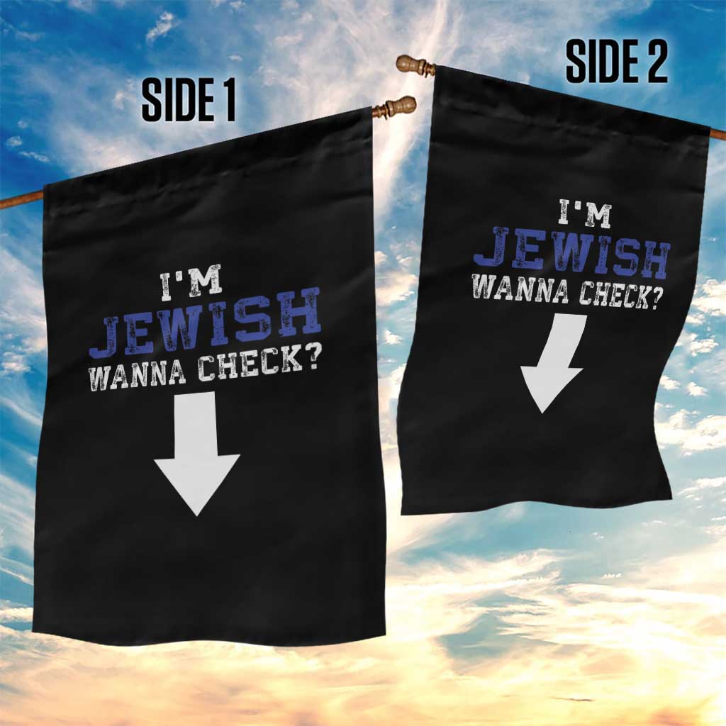 Funny Jewish Garden Flag Im Jewish Wanna Check - Wonder Print Shop