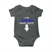 Funny Jewish Baby Onesie Im Jewish Wanna Check - Wonder Print Shop