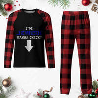 Funny Jewish Plaid Pajama Set Im Jewish Wanna Check - Wonder Print Shop