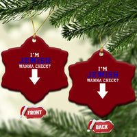 Funny Jewish Ceramic Ornament Im Jewish Wanna Check - Wonder Print Shop